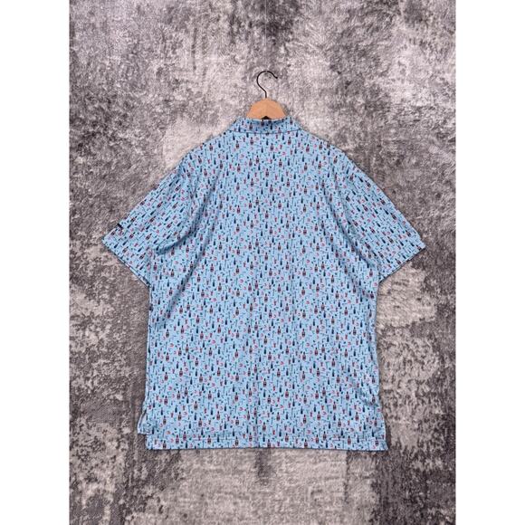 Peter Millar Summer Comfort Polo Shirt Large Men Bloody Mary Cocktail Print Golf - Picture 3 of 9